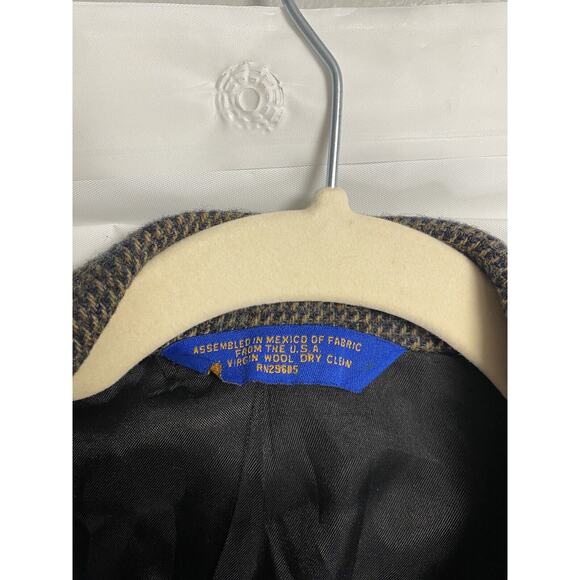 Vintage Pendleton Virgin Wool Tweed Sport Coat Blazer Elbow Patch Size 44 Brown - Picture 5 of 8